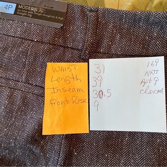 𝅺nwt Apt 9 herringbone slacks in size 4 petite. Originally $48 yours for $23. - Picture 3 of 10